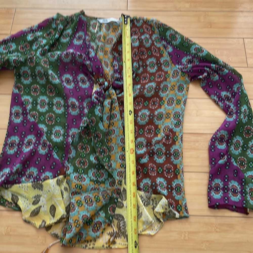 Zara Size S Multicolor Patterned Patchwork Women'… - image 7